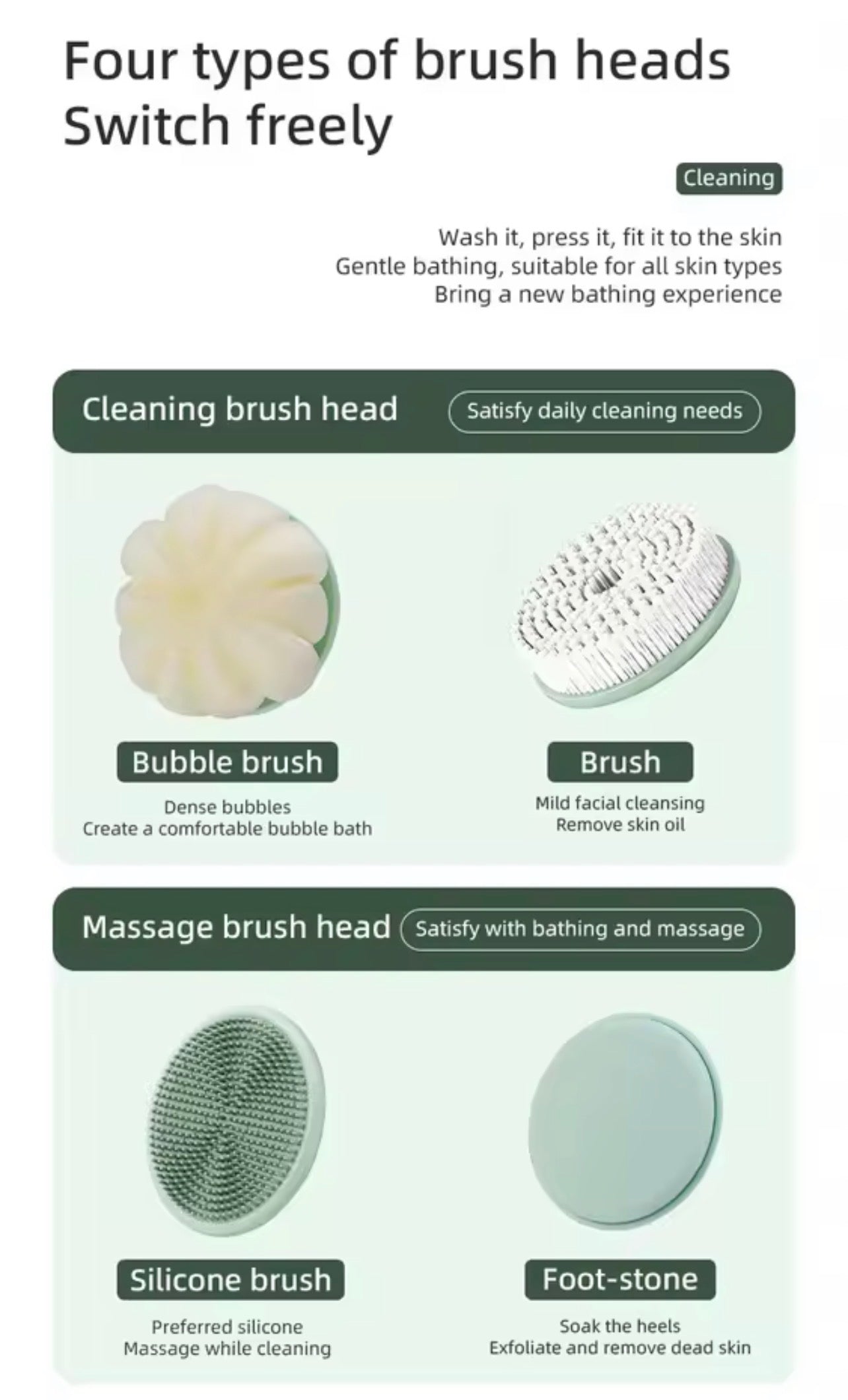 Electric bath brush